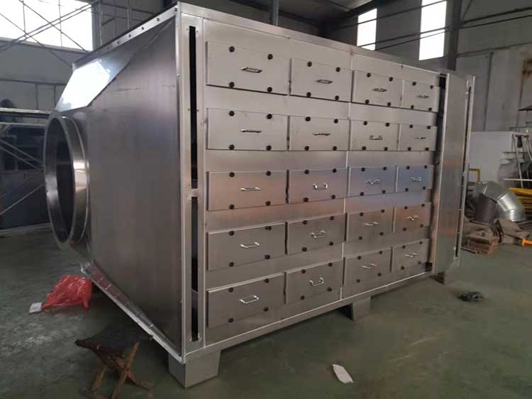 4万风量不锈钢活性炭吸附处理装置 4万风量不锈钢活性炭吸附处理装置